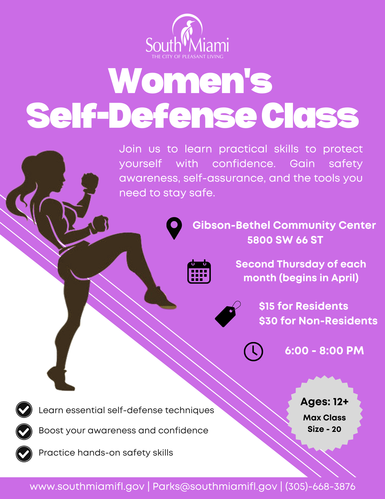 Womens Self Defense class